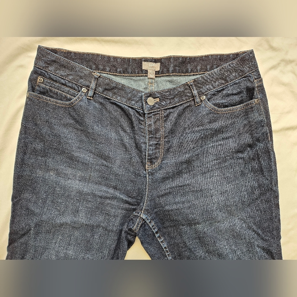 J Jill Womens Bootcut Jeans Dark Wash Stretch Denim Authentic - Picture 5 of 10
